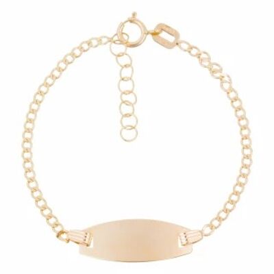 Yellow Gold "Oval" Children's Curb Bracelet