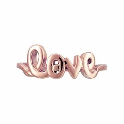 "Love" dew message ring