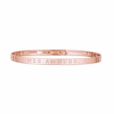 "MY FRIENDS, MY LOVES, MY SHOCKS" pink message bangle