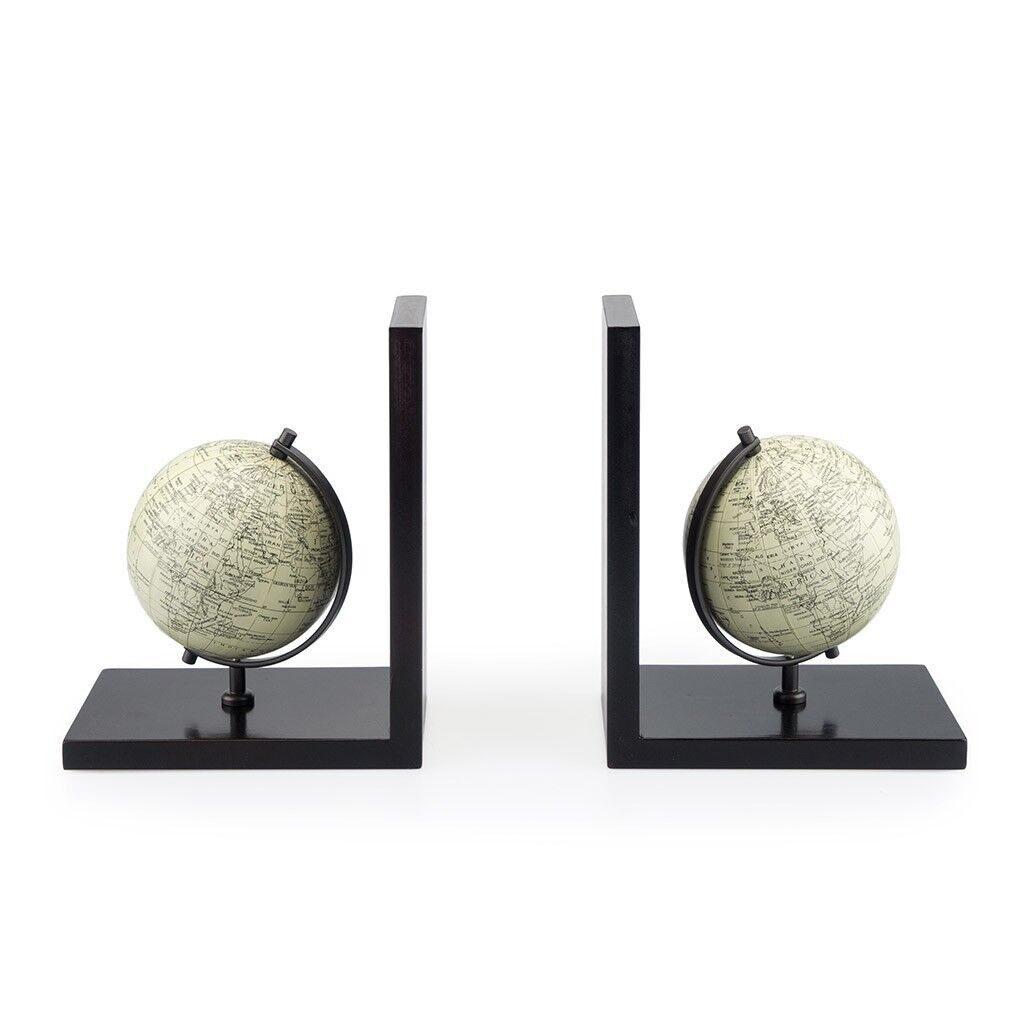 Fermalibri - Serre livres - Fermalibri - Porta libri, Mappamondo, x2