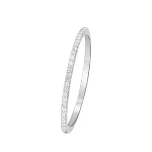 Bague Alliance "Simply you" Or blanc et Diamants