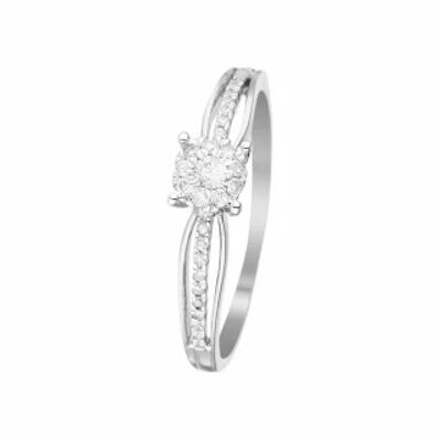 Anello "La Promise" in Oro Bianco e Diamanti