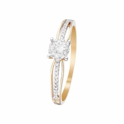 Anello "La Promise" in Oro Giallo e Diamanti