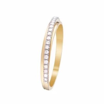 "Divine" Alliance Ring Yellow Gold and Diamonds