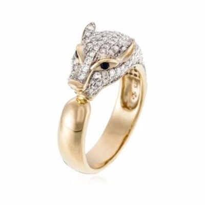 Ring "Ma Panthère Sapphire" Yellow Gold and Diamonds