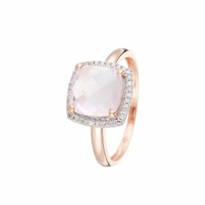 Ring "Quartissime Quartz" Pink Gold and Diamonds