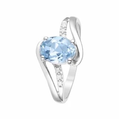 Ring "Auckland Topaz" White Gold and Diamonds
