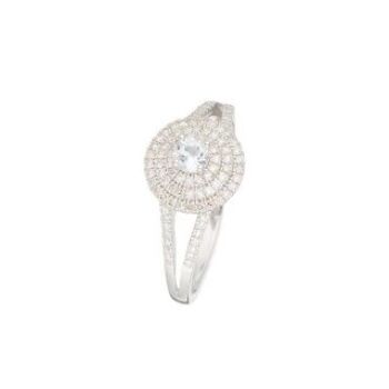 Bague "Darwin Topaze" Or blanc et Diamants 1