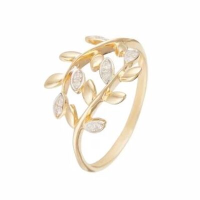 Ring "Sanya" Yellow Gold and Diamonds