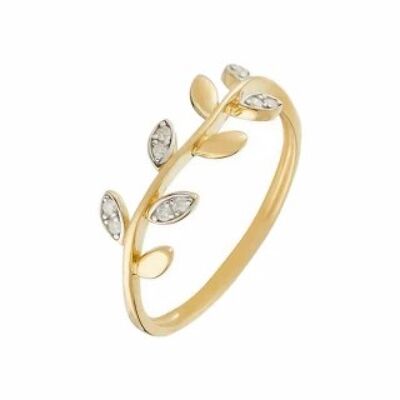 Ring "Yilana" Yellow Gold and Diamonds
