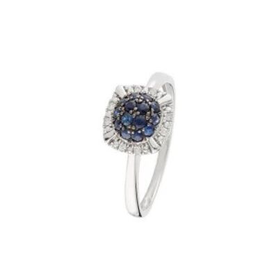 Ring "Banjar Sapphire" White Gold and Diamonds