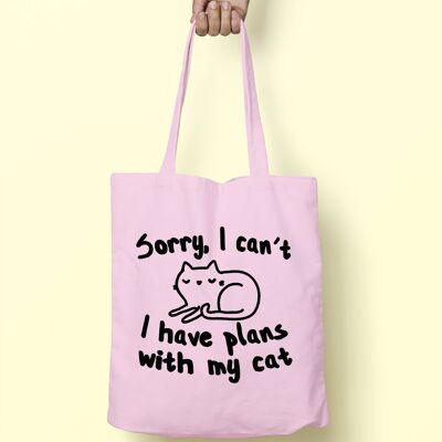 Plans With My Cat Tote Bag