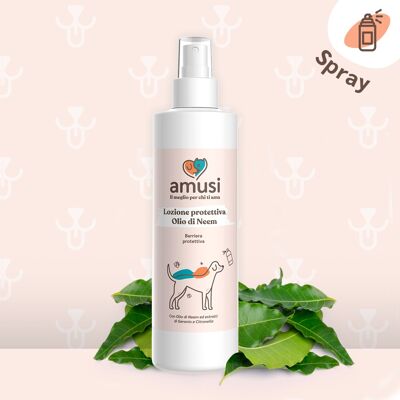 Spray antiparassitario naturale per cani a base di Olio di Neem