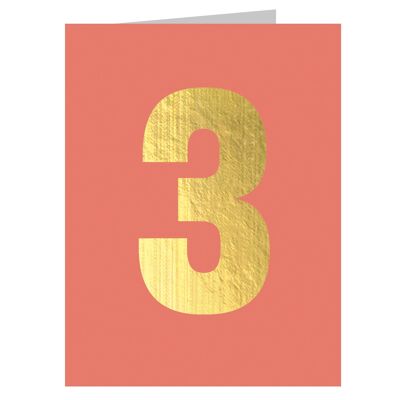 TGD10 Mini Gold Foiled Three Card