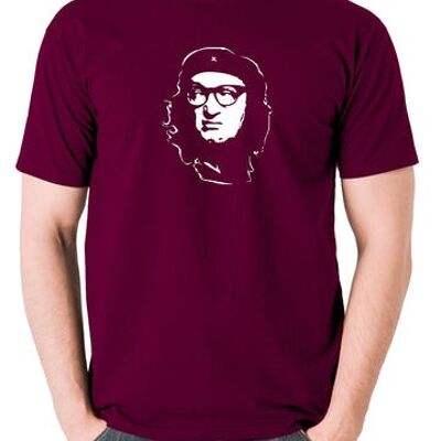 Camiseta estilo Che Guevara - Eddie Hitler burdeos
