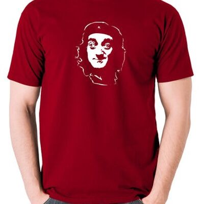 Camiseta estilo Che Guevara - Marty Feldman rojo ladrillo