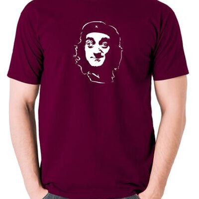 T-Shirt im Che Guevara-Stil - Marty Feldman, Burgund