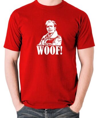 T-shirt inspiré de Blackadder - Woof ! rouge