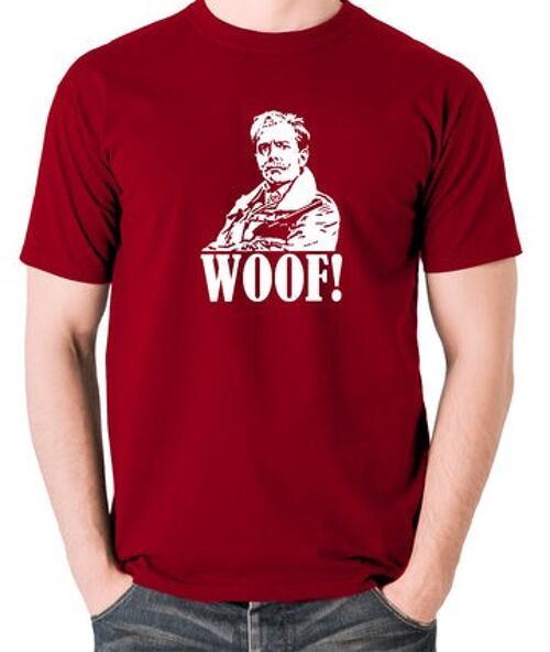 Blackadder Inspired T Shirt - Woof! brick red