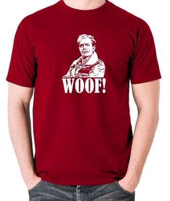 T-shirt inspiré de Blackadder - Woof ! rouge brique