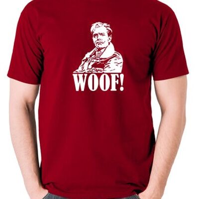 Blackadder Inspired T Shirt - Woof! brick red
