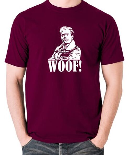 Blackadder Inspired T Shirt - Woof! burgundy
