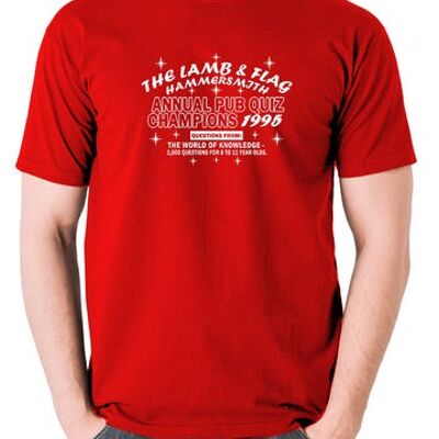 Unten inspiriertes T-Shirt - Das Lamm und die Flagge Hammersmith rot