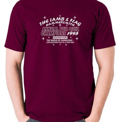 Bottom Inspired T Shirt - The Lamb And Flag Hammersmith burgundy