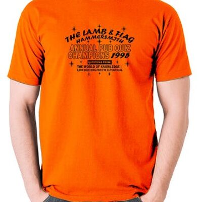 Unten inspiriertes T-Shirt - Das Lamm und die Flagge Hammersmith orange