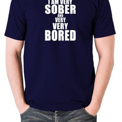The Young Ones Inspired T Shirt - I'm Very Sober And Very Very Bored navy