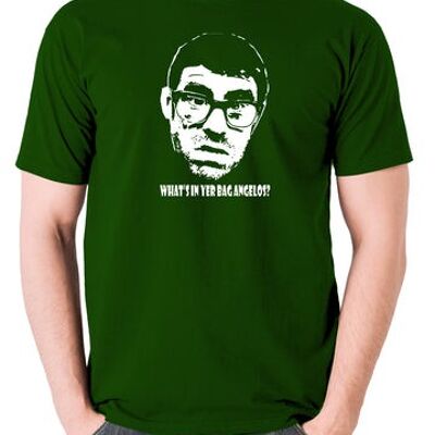 T-shirt inspiré de Vic et Bob - Qu'y a-t-il dans votre sac Angelos ? vert