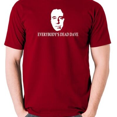 Red Dwarf Inspired T Shirt - Everybody's Dead Dave brick red