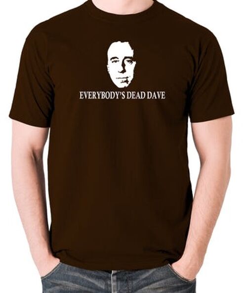 Red Dwarf Inspired T Shirt - Everybody's Dead Dave chocolate