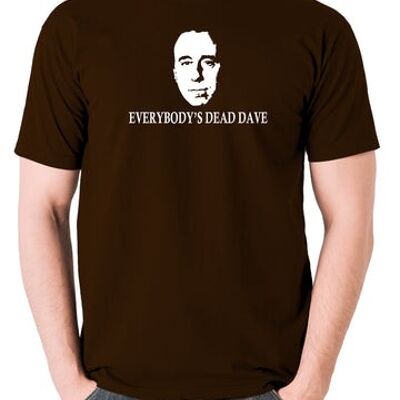 Red Dwarf Inspired T Shirt - Everybody's Dead Dave chocolate
