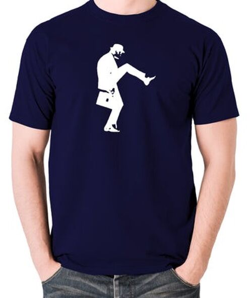 Monty Python Inspired T Shirt - Cleese Walk navy