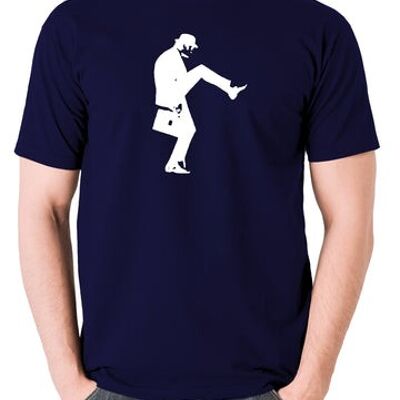 Monty Python Inspired T Shirt - Cleese Walk navy