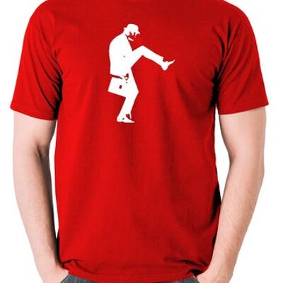 Monty Python Inspired T Shirt - Cleese Walk red