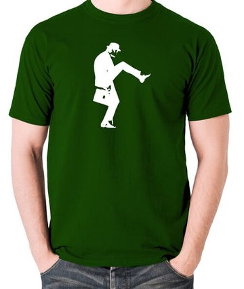 Monty Python Inspired T Shirt - Cleese Walk green
