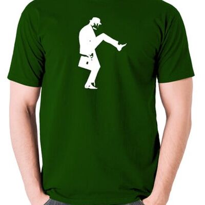 Monty Python Inspired T Shirt - Cleese Walk green