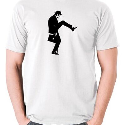 Monty Python inspiriertes T-Shirt - Cleese Walk weiß