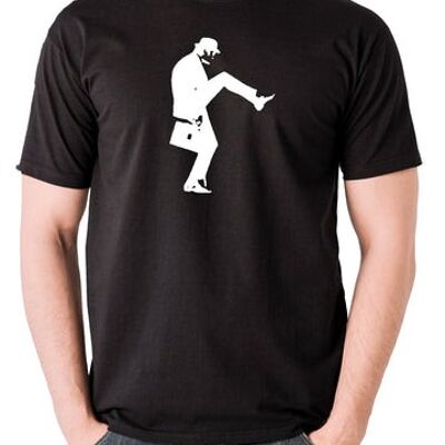 Monty Python inspiriertes T-Shirt - Cleese Walk schwarz