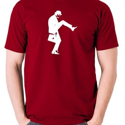 T-shirt inspiré des Monty Python - Cleese Walk rouge brique