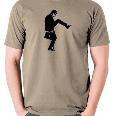 Monty Python Inspired T Shirt - Cleese Walk khaki