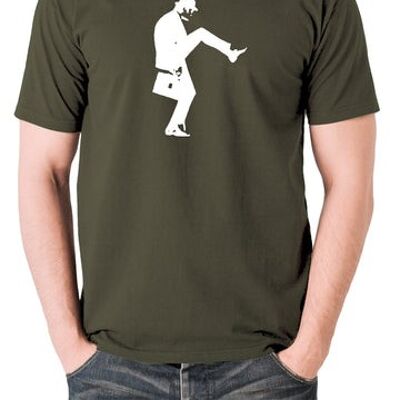 Monty Python Inspired T Shirt - Cleese Walk olive