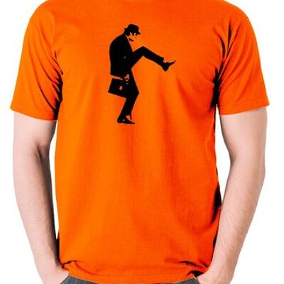 Maglietta ispirata ai Monty Python - Cleese Walk arancione