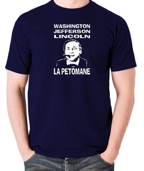Blazing Saddles Inspired T Shirt - Washington, Jefferson, Lincoln, La Petomane navy