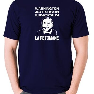 Camiseta inspirada en Blazing Saddles - Washington, Jefferson, Lincoln, La Petomane azul marino