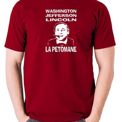 Camiseta inspirada en Blazing Saddles - Washington, Jefferson, Lincoln, La Petomane rojo ladrillo
