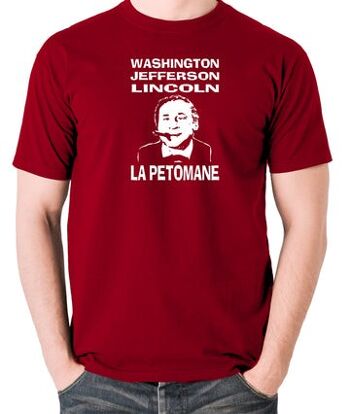 T-shirt inspiré des selles flamboyantes - Washington, Jefferson, Lincoln, La Petomane rouge brique
