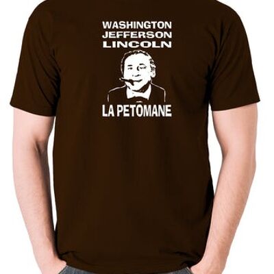 Camiseta inspirada en Blazing Saddles - Washington, Jefferson, Lincoln, La Petomane chocolate